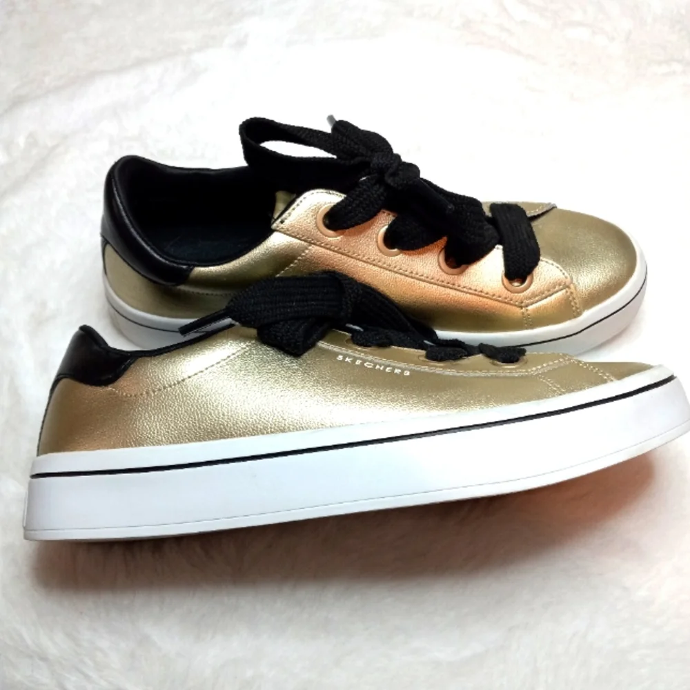 Skechers Hi Lite Street Leather Gold Sneakers